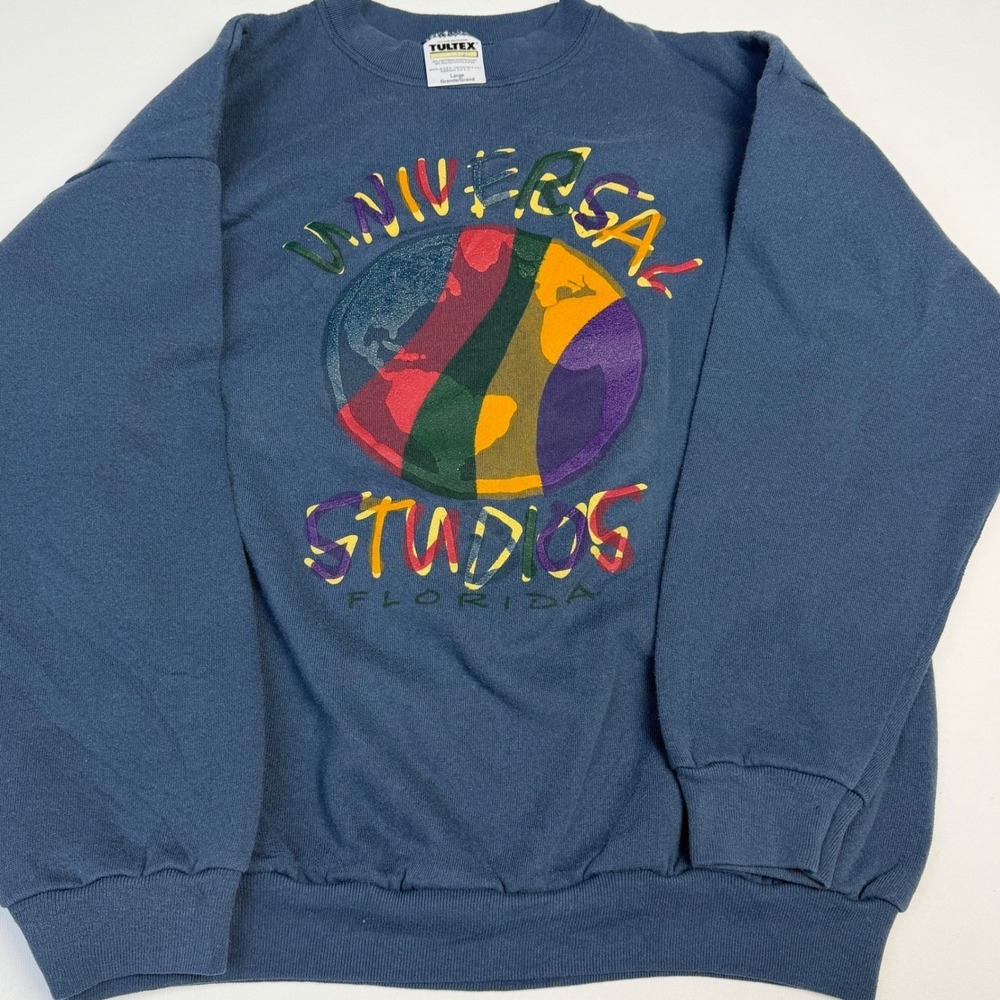 VINTAGE 90s Tultex Universal Studio Florida Made in USA Graphic Sweatshirt Large